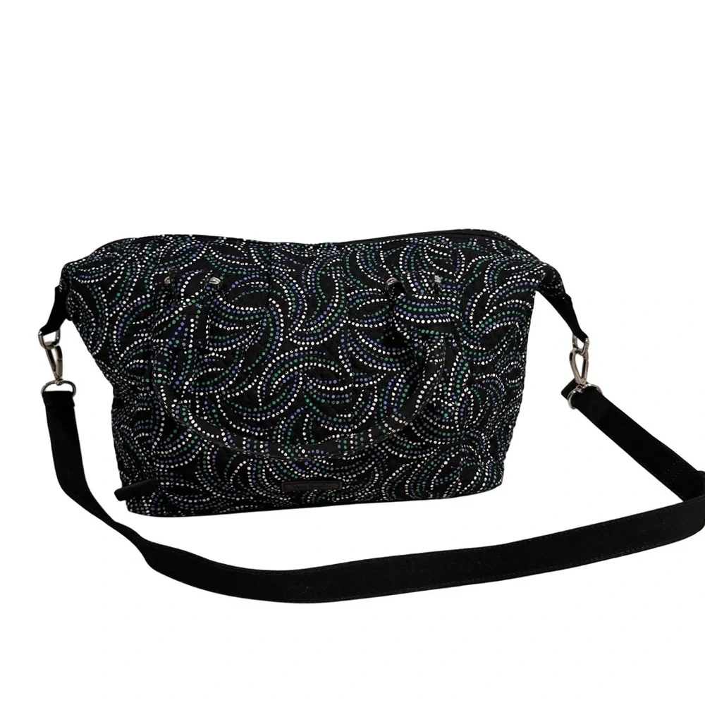 Vera Bradley Perfect Companion Satchel Handbag Adjustable Shoulder Strap Black - Picture 4 of 17